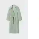 Trench Mare-A Verde Pastel Talla L Mujer Mango