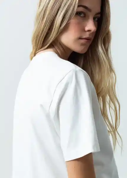Camiseta Mujer Crudo Puro Claro M Naf Naf