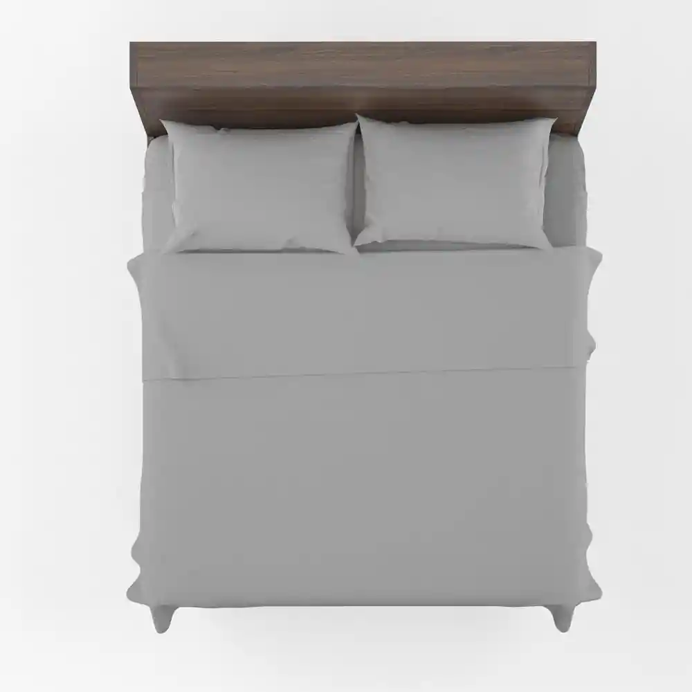 Juego de Sábanas Sencillo H&h Microfibra 90 Gsm Gris