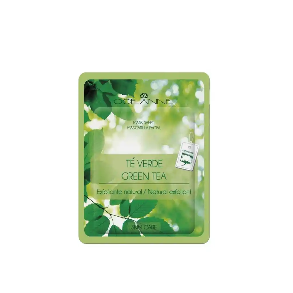 Oceanne Mascarilla de Algodón y Té Verde 