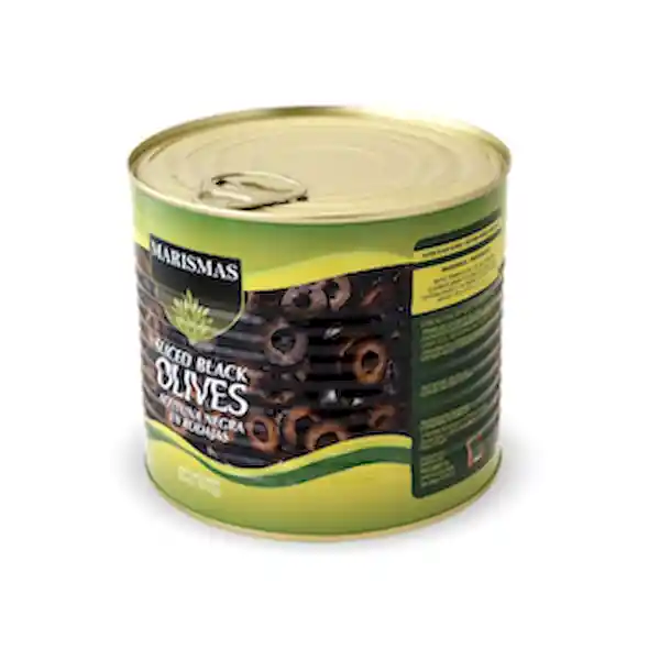 Marismas Aceitunas Negras en Rodajas
