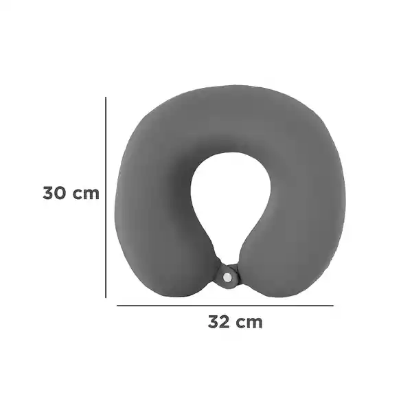 Almohada de Viaje Cuello Espuma Viscoelástica Gris Miniso