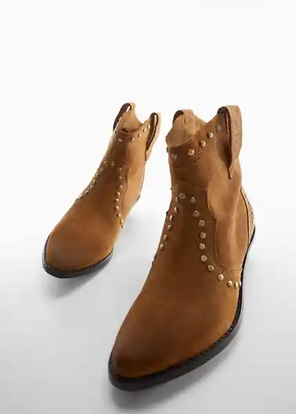 Botines Salto Cuero Talla 38 Mujer Mango