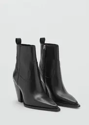 Botines Choco Negro Talla 36 Mujer Mango