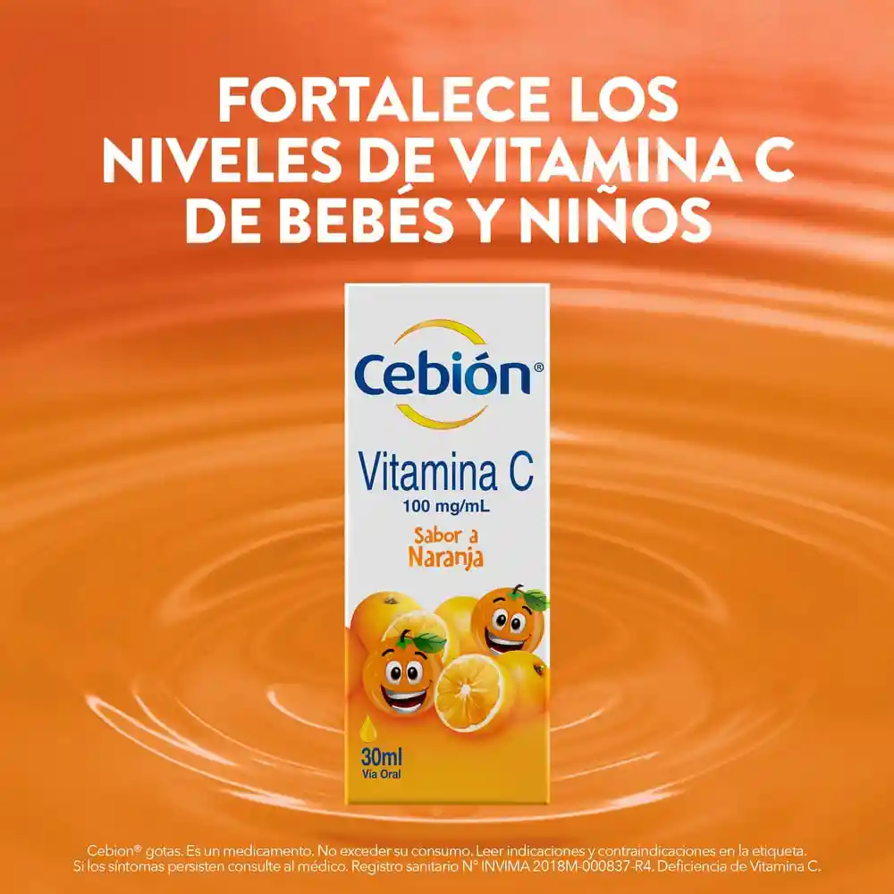 Cebion Vitamina C Gotas Sabor Naranja