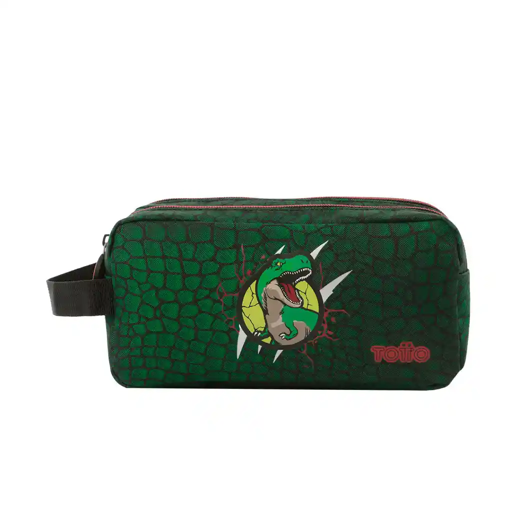 Cartuchera Escolar Rex Dino Verde