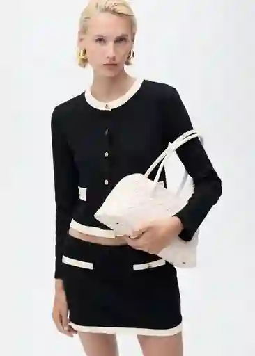 Cárdigan Peri Negro Talla S Mujer Mango