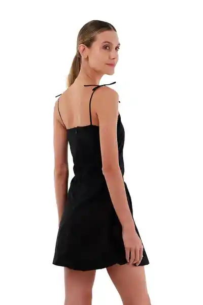 Vestido Corto Britt Negro Talla XS Mercedes Campuzano