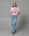 Camiseta Mujer Rosa Talla S 203G020_ROS142307 Rifle