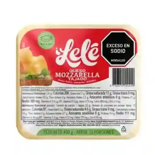Queso Mozzarella Tajado - Lele