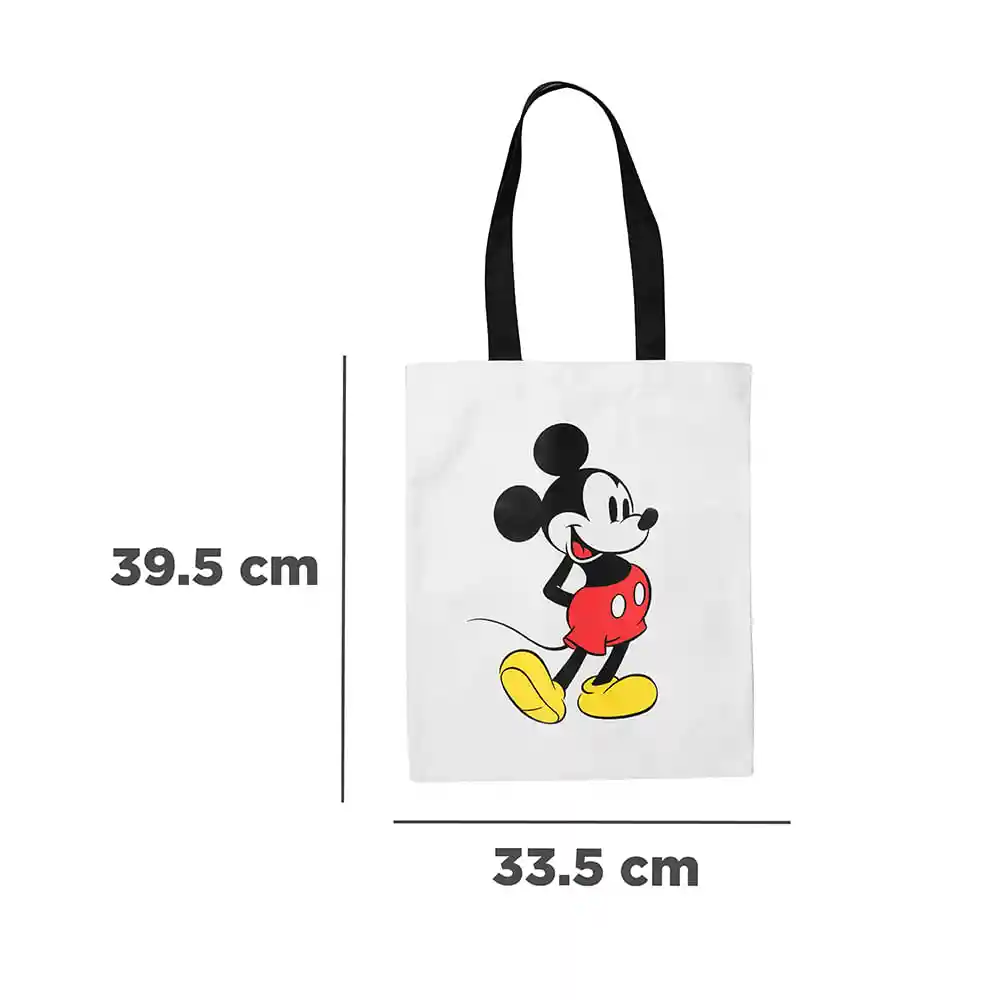 Miniso Bolsa Para Compras Mickey Mouse Mediana Blanca