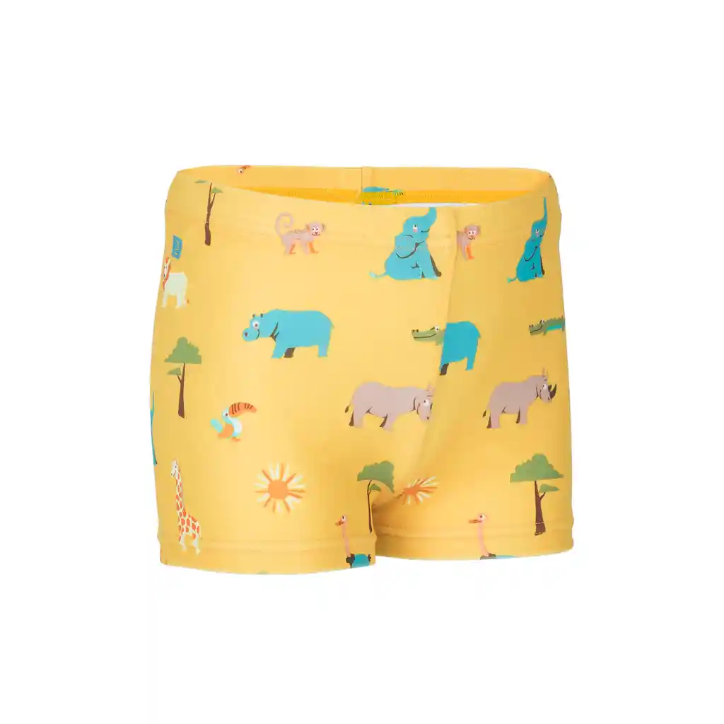 Traje de Baño de Natación Tipo Bóxer Para Niños - Mostaza