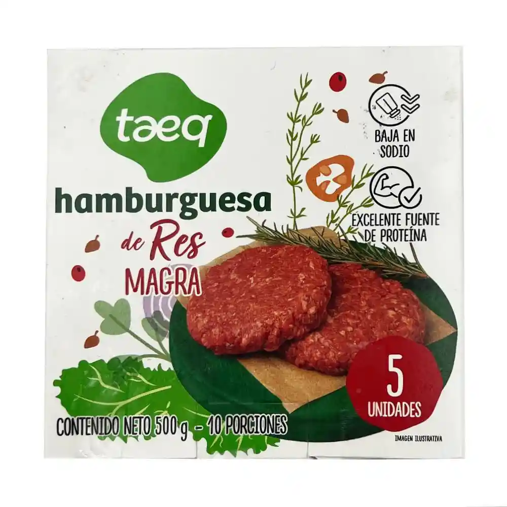 Hamburguesa de Res Taeq (500 Gr)