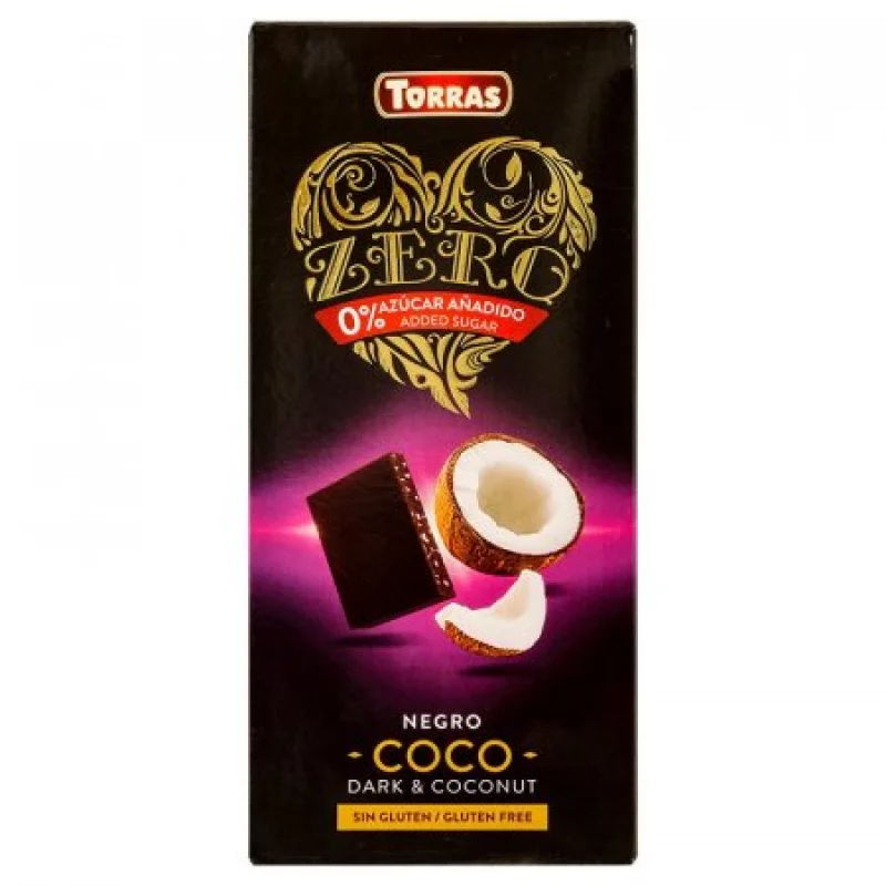 Torras Chocolate Negro de Coco sin Azúcar 125 g