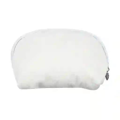 Cosmetiquera Texturizada Semicircular Blanco Miniso