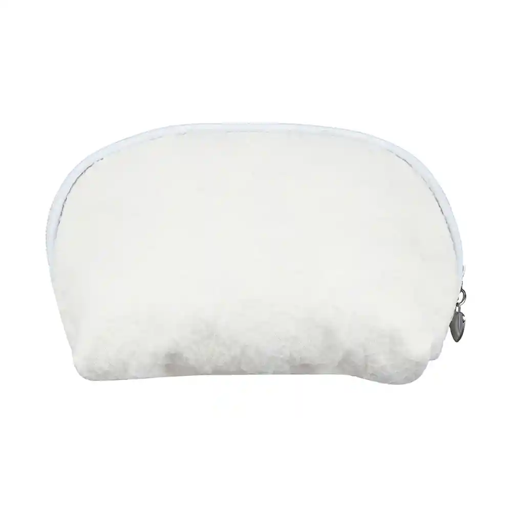 Cosmetiquera Texturizada Semicircular Blanco Miniso