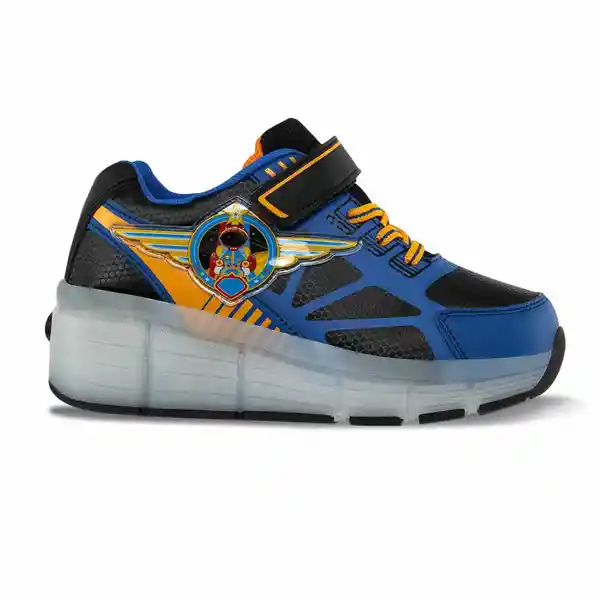 Los Gomosos Tenis Patines Con Luces Dung Niño Azul Talla 27