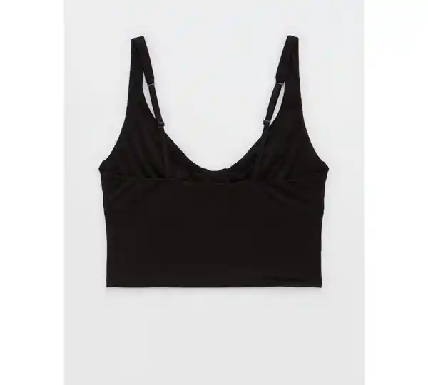 Bralette Aerie Recto Negra Talla X-Large American Eagle