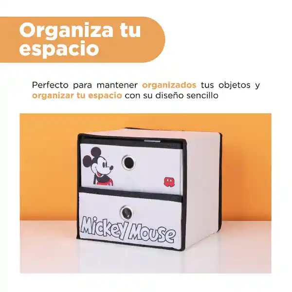 Organizador Tela Para Almacenamiento Mickey Mouse Beige Miniso