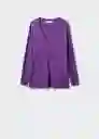 Jersey Lombia Morado Talla S Mujer Mango