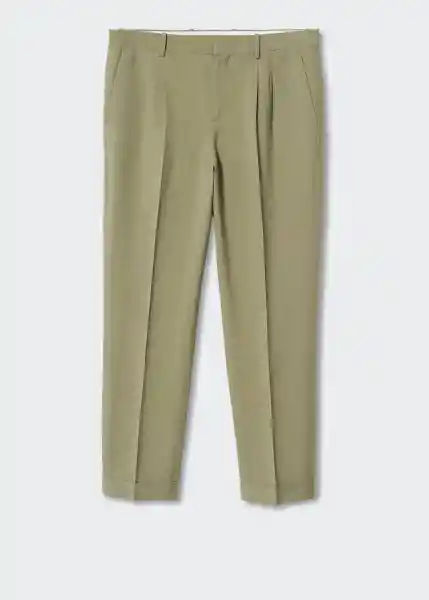 Pantalón Deray Oliva Talla 40 Hombre Mango