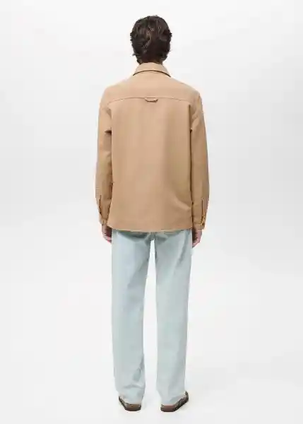 Sobrecamisa Jay Beige Talla XS Hombre Mango