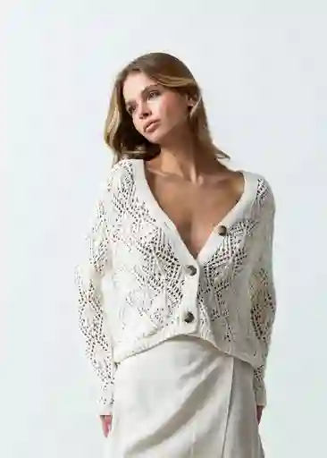Suéter Tejido Mujer Crudo Marfil Claro M 481G065 Naf Naf