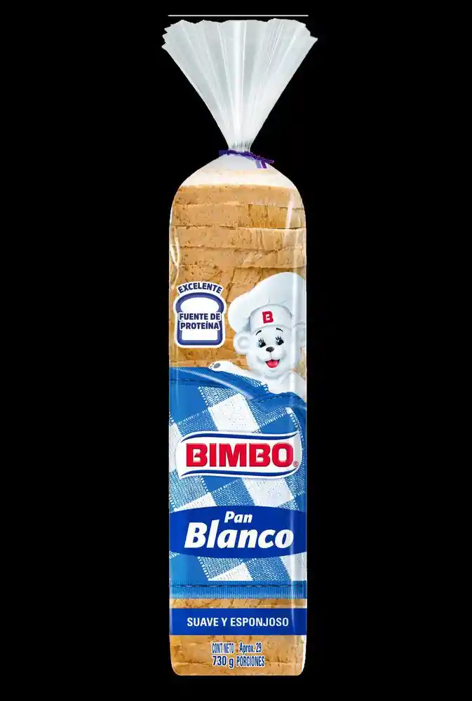 Pan Tajado Bimbo Blanco Suave Esponjoso (730 Gr)