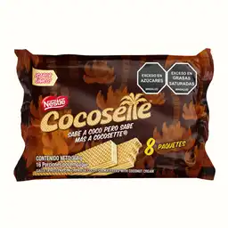 Galletas COCOSETTE Wafer rellenas con crema de coco 8 Unds x 368g
