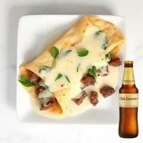 Combo Crepe Ternera, Espinaca&Queso + Club Cola 330ml
