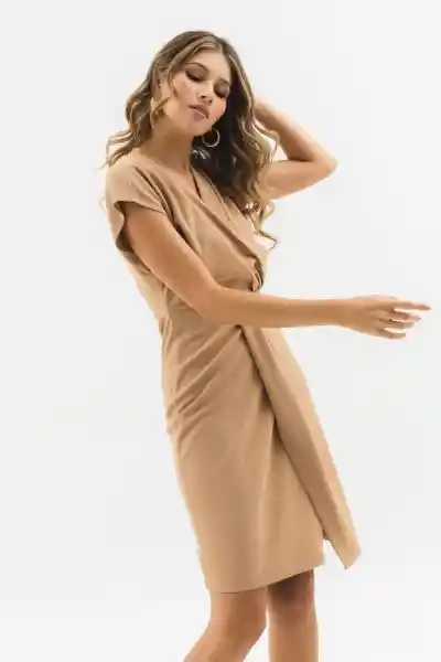 Regged Vestido Santorini Color Beige Oscuro Talla M