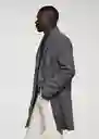 Abrigo Haki Gris Claro Vigoré Talla M Hombre Mango