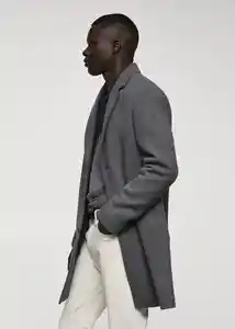 Abrigo Haki Gris Claro Vigoré Talla M Hombre Mango