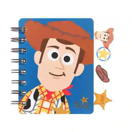 Miniso Libreta Argollada Con Marca Paginas Woody Rayada A7