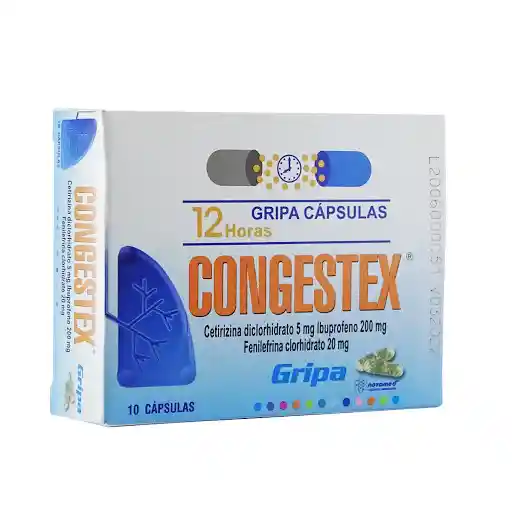 Congestex (5 mg/ 200 mg/ 20 mg) 10 Cápsulas