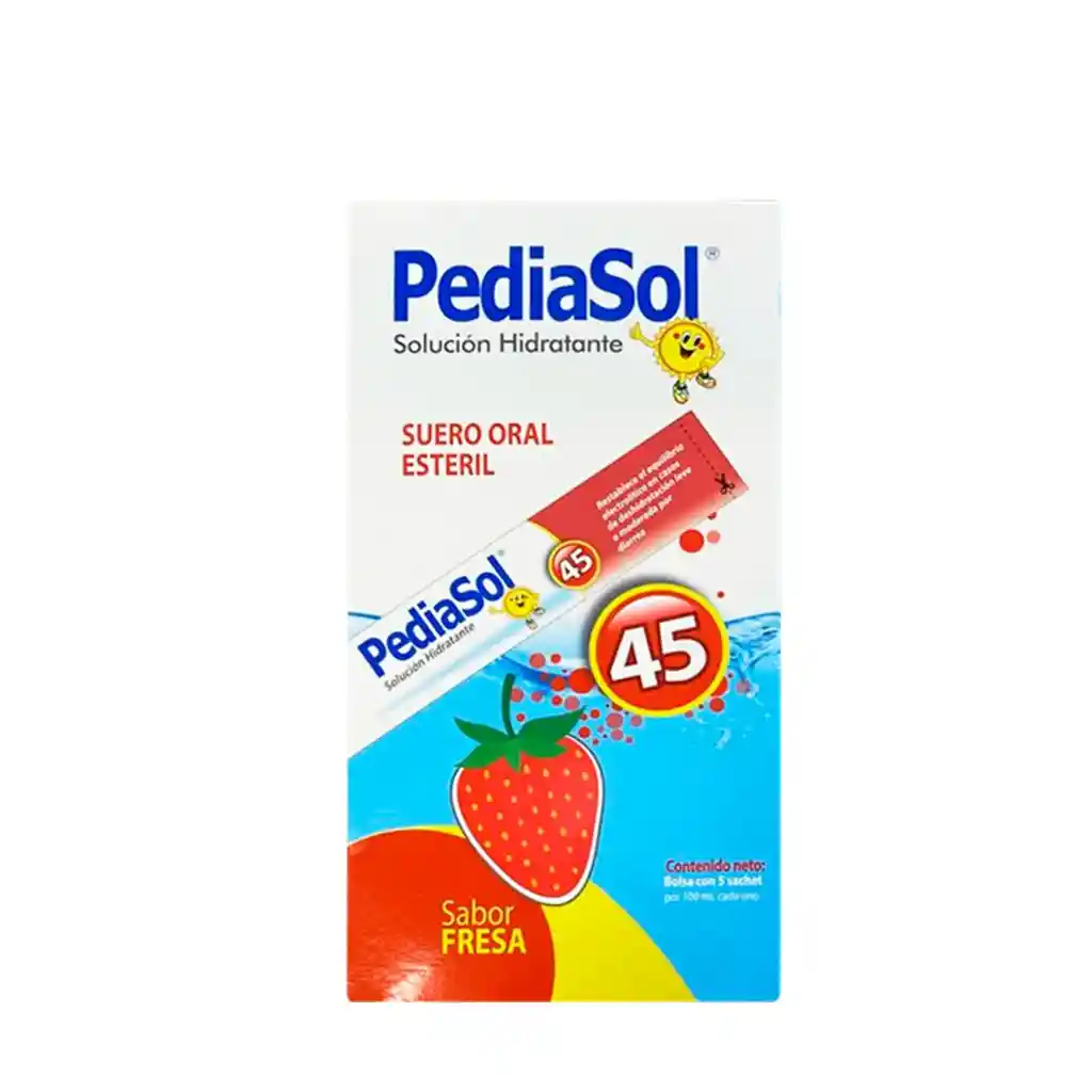 Pediasol 45 Fresa Bolsa X 5 Sachets C/u