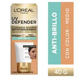 Loreal Paris Protector Solar UV Defender con Color Medio