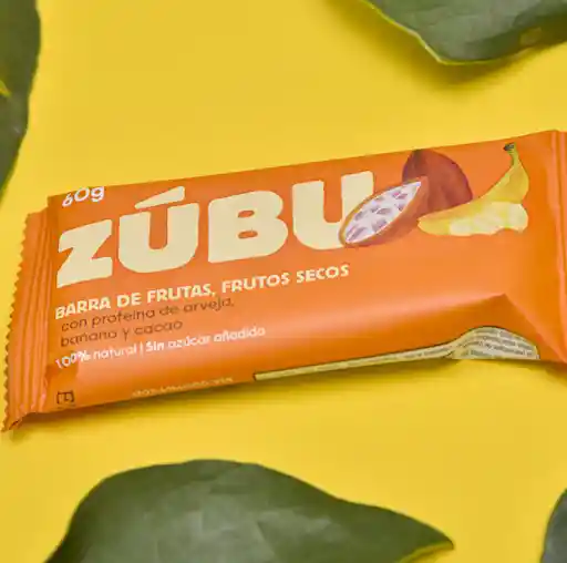 Zubu Barra de Proteína Arveja Banano y Cacao