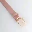 Cinturón Doble Hebilla Lisa Rosa Fuera de Serie