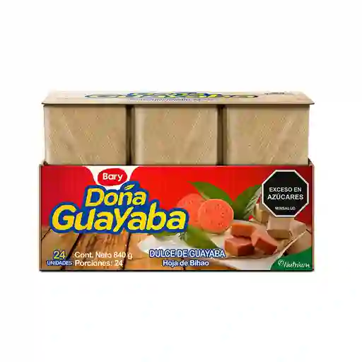 Dulce Doñaguayaba Caja Cartón Dona Guayaba Dulce de Guayaba X 24 (840 Gr)