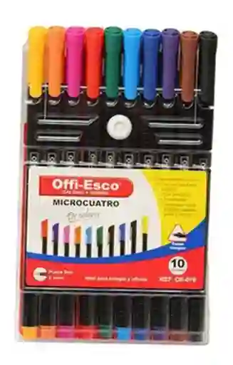 Micropunta * 10 Und Colores Surtidos Offi-esco Oe-070