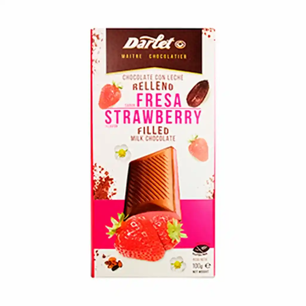 Darlet Chocolate Con Leche Relleno de Fresa