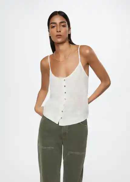 Top Toni Offwhite Talla L Mujer Mango