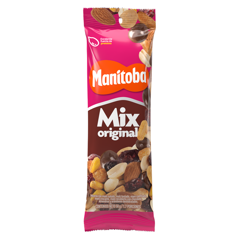 Manitoba Mix Original de Frutos Secos y Chocolate 50 g