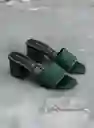 Sandalias Tacón Verde Talla 39