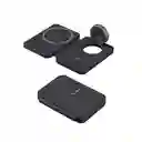 Cargador Magnético 3 en 1 Serie Life is For Fun a Negro Miniso