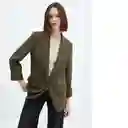 Blazer Americana Eleonor Khaki Talla 24 Mujer Mango