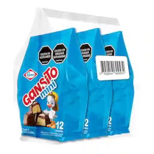 Gansito Tarta Mini Mermelada Nata y Cobertura Chocolate