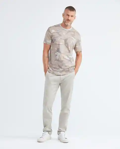 Camouflage T-shirt M/c Crudo Plata Claro Talla M Hombre Chevignon