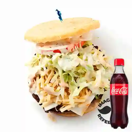 Combo Arepita Burger + Coca-Cola Sabor Original 400 ml